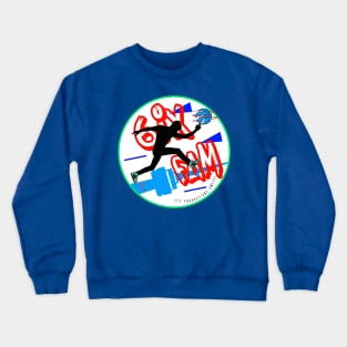 Toronto City Canada | Blue - Red & Green 80s & 90s style | Basketball Team Crewneck Sweatshirt